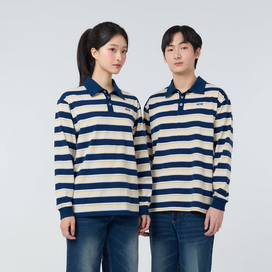 Polo LongSleeve Striped_Classic Navy
