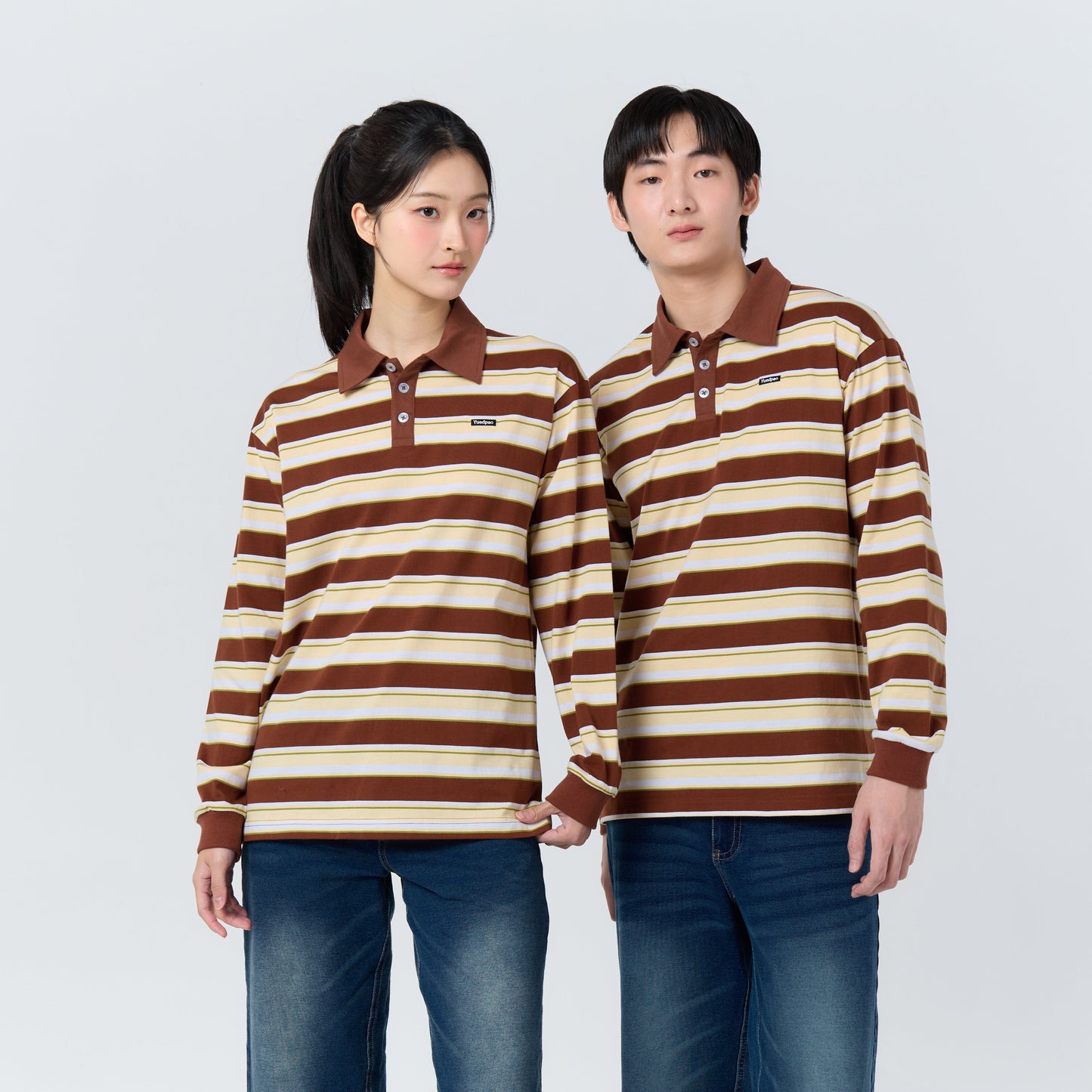 Polo LongSleeve Striped_Vintage Brown