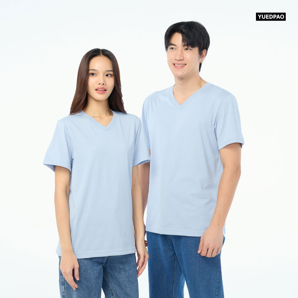 NEW Unisex_คอวี_Blue hawaii - YUEDPAO