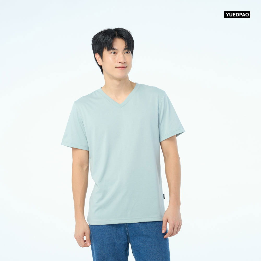 NEW Unisex_คอวี_Blue lagoon - YUEDPAO