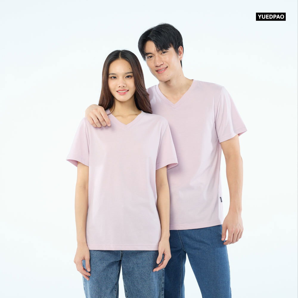 NEW Unisex_คอวี_Lavender - YUEDPAO