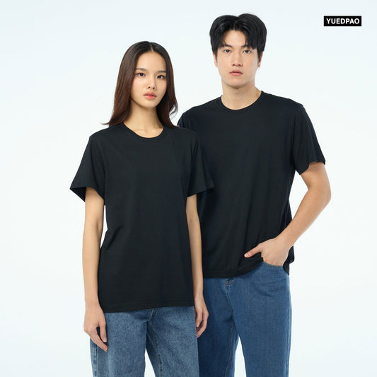 NEW Unisex_คอกลม_สีดำ - YUEDPAO