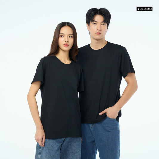 NEW Unisex_คอกลม_สีดำ - YUEDPAO