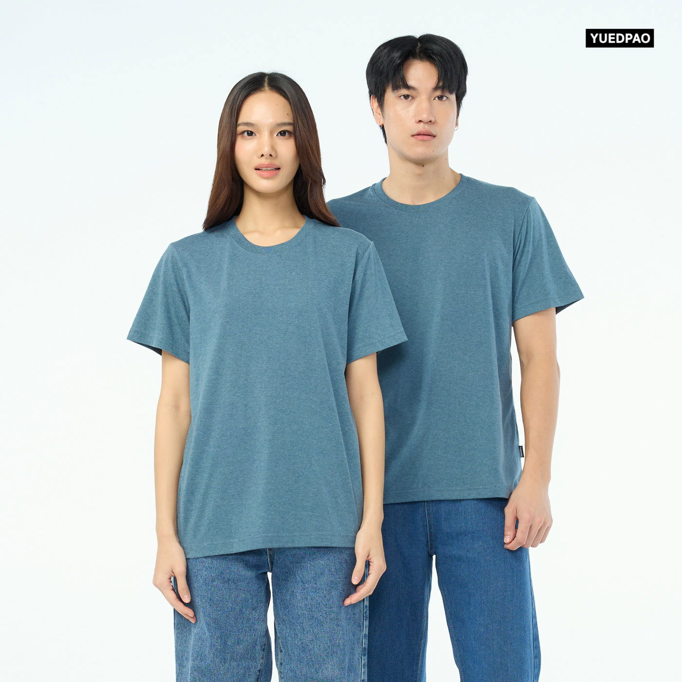 NEW Unisex_คอกลม_สีฟ้าน้ำทะเล - YUEDPAO