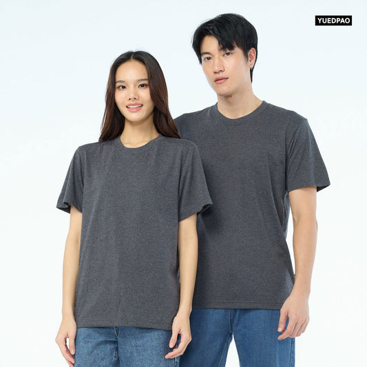 NEW Unisex_คอกลม_สีเทาดำ - YUEDPAO