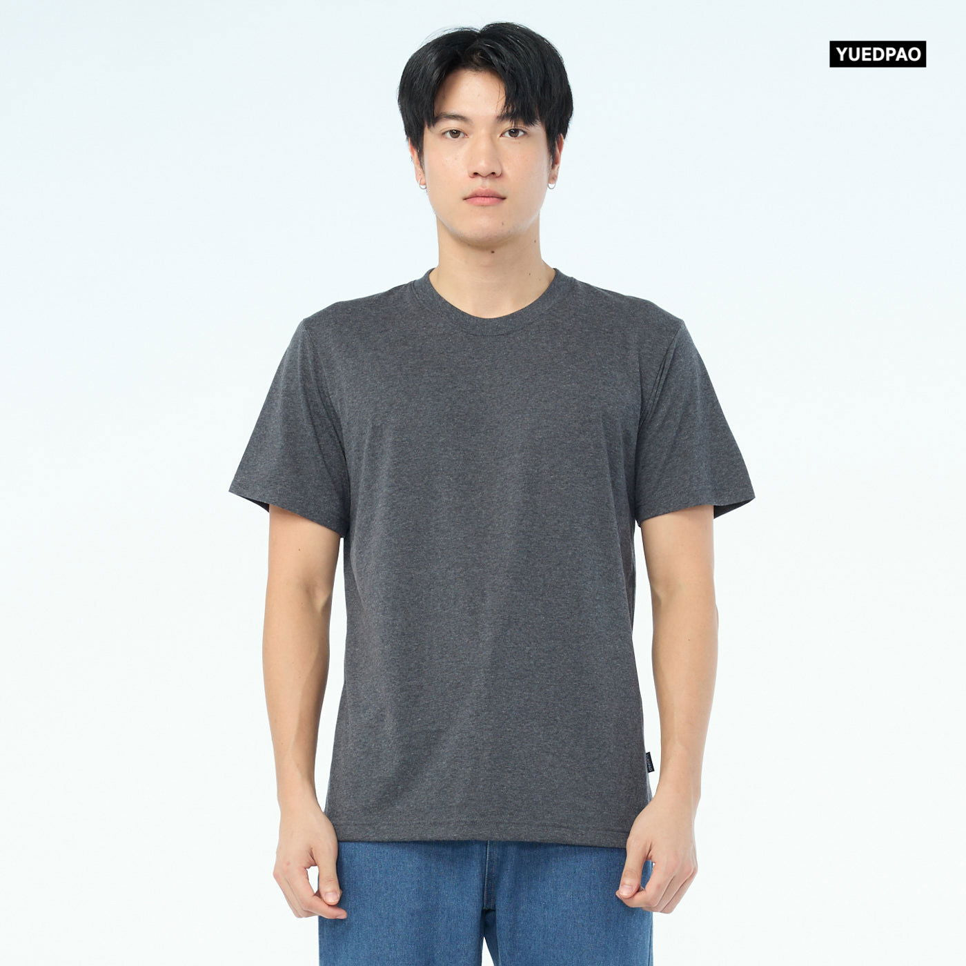 NEW Unisex_คอกลม_สีเทาดำ - YUEDPAO