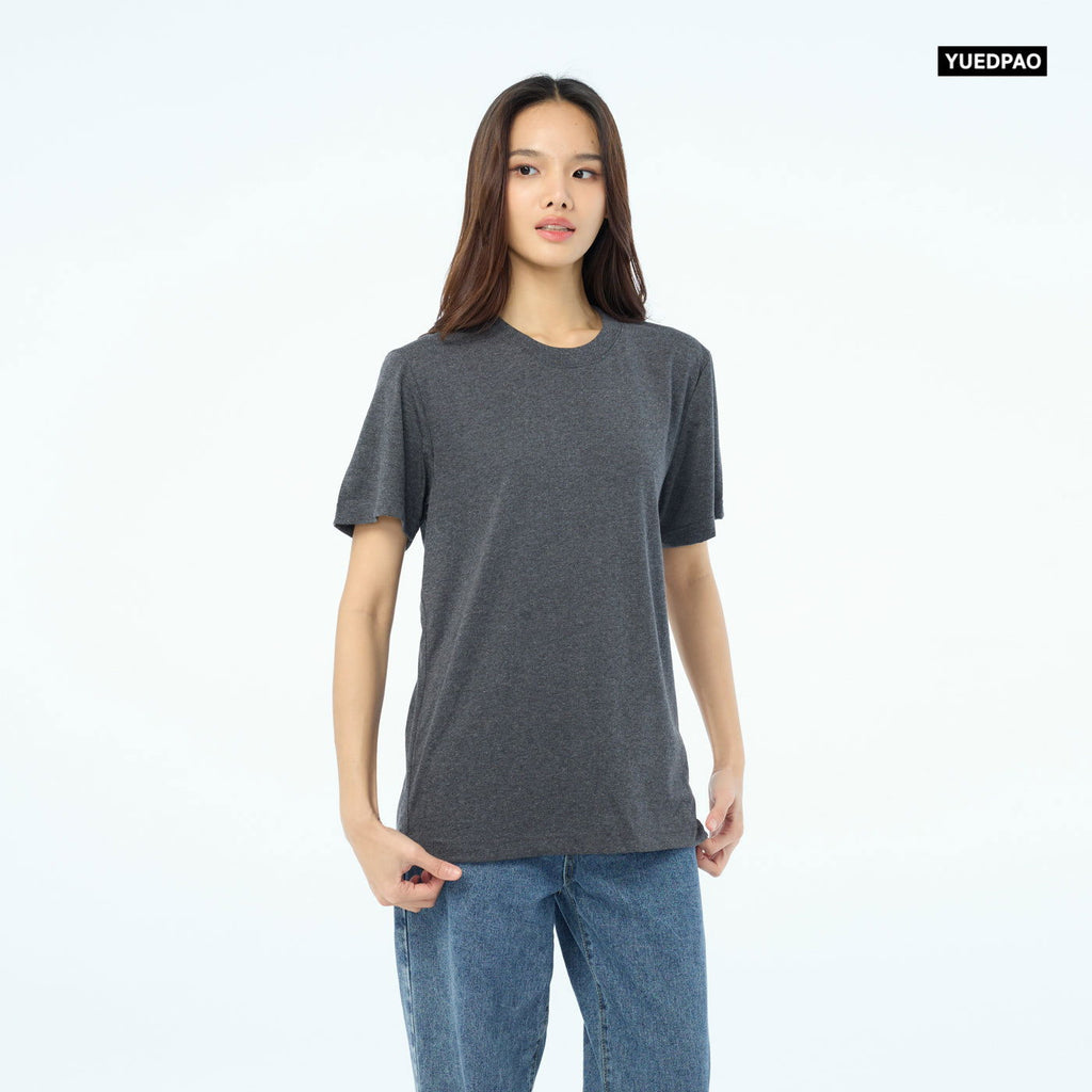 NEW Unisex_คอกลม_สีเทาดำ - YUEDPAO