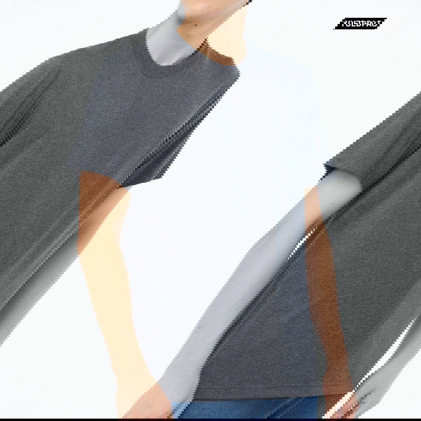 NEW Unisex_คอกลม_สีเทาดำ - YUEDPAO