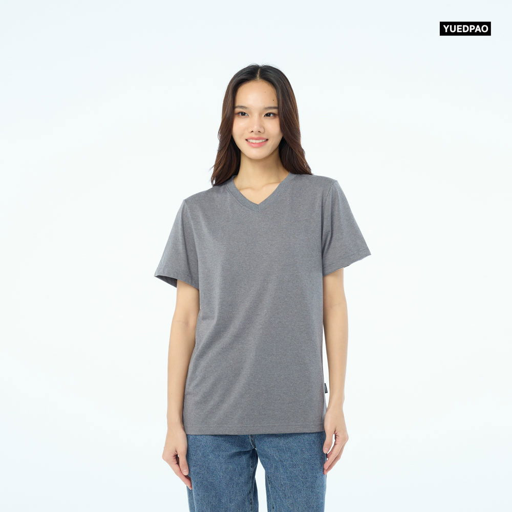 NEW Unisex_คอวี_สีเทาดิน - YUEDPAO