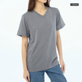 NEW Unisex_คอวี_สีเทาดิน - YUEDPAO