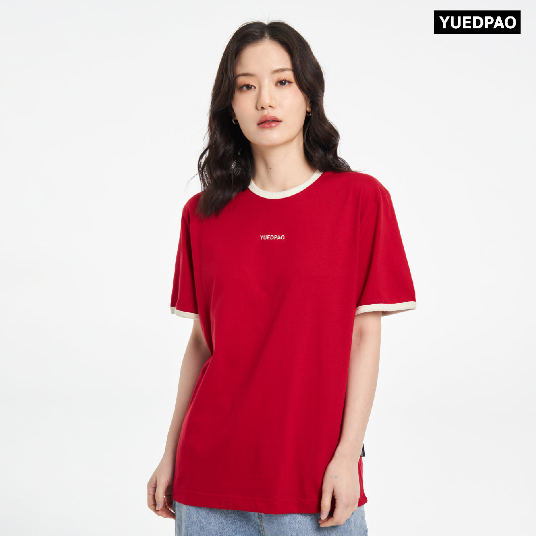 Oversize Ringer Santa Red