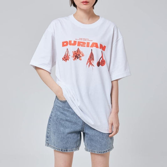 Oversize Yuedpao X Durian Dreams White - YUEDPAO