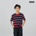 Oversized Kids Striped_Brick Red - YUEDPAO