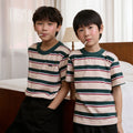 Oversized Kids Striped_Evergreens - YUEDPAO