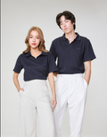 Polo Waffle_Navy Blue - YUEDPAO