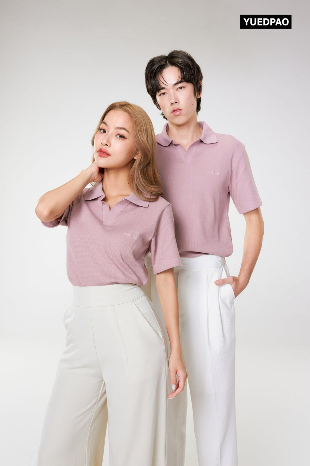 Polo Waffle_Violet - YUEDPAO