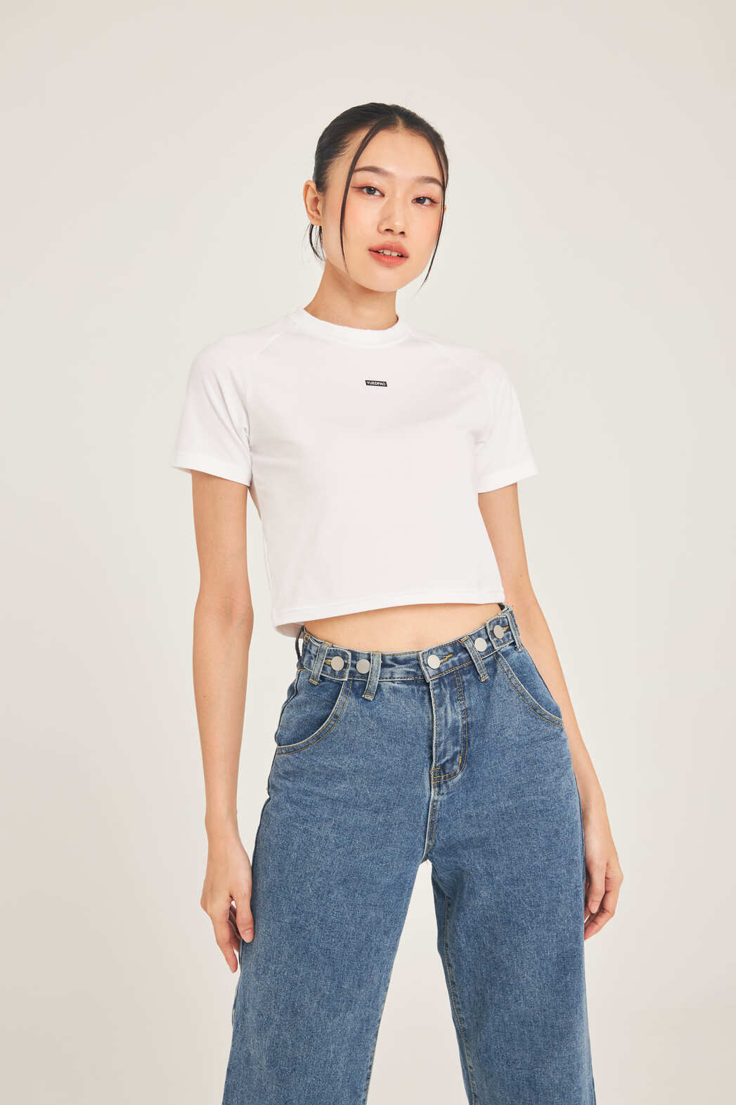 Super Tee Crop_White