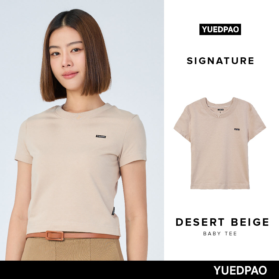 Signature Baby Tee_Desert Beige