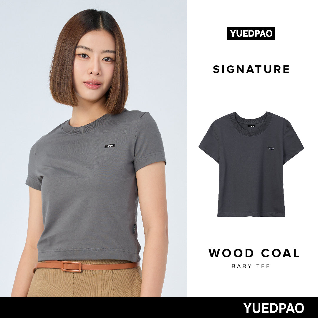 Signature Baby Tee_Wood Coal