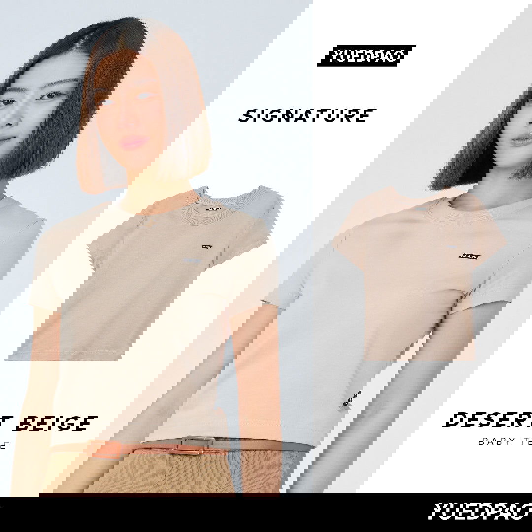 Signature Baby Tee_Desert Beige - YUEDPAO