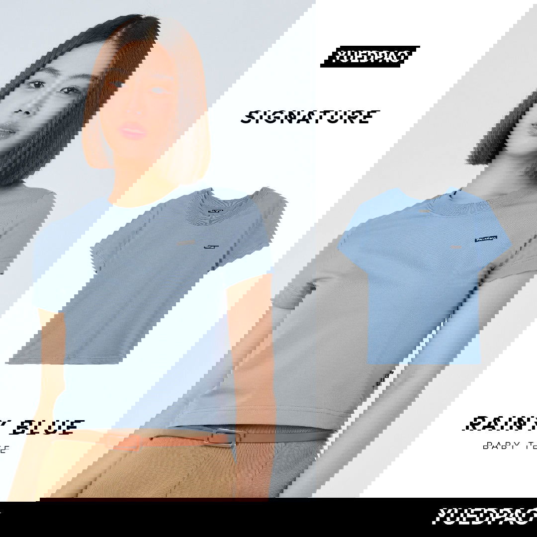 Signature Baby Tee_Rainy Blue - YUEDPAO