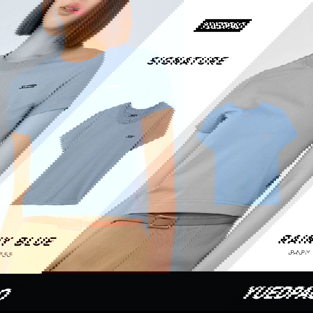Signature Baby Tee_Rainy Blue - YUEDPAO