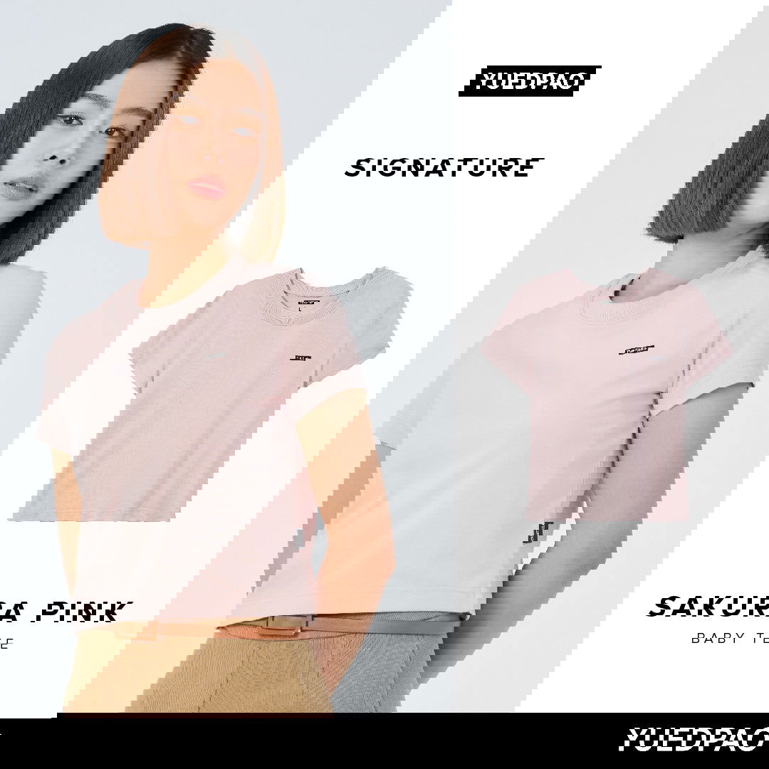 Signature Baby Tee_Sakura Pink - YUEDPAO