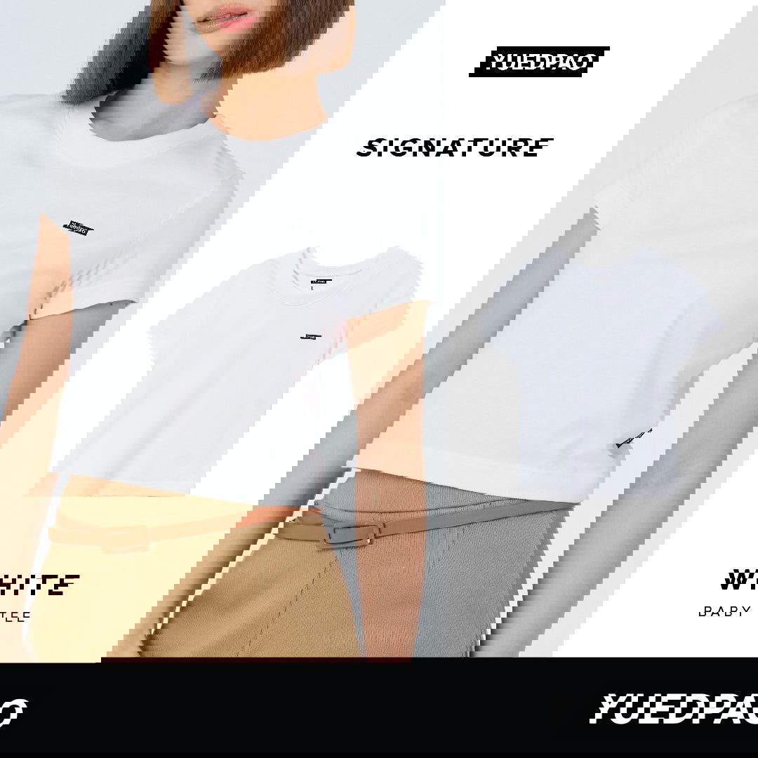 Signature Baby Tee_White - YUEDPAO