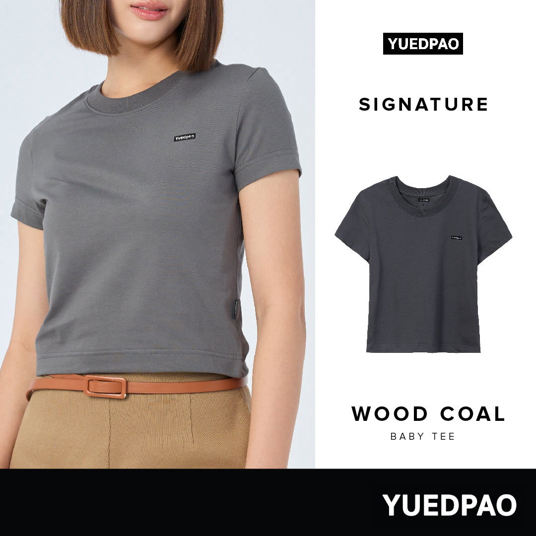 Signature Baby Tee_Wood Coal - YUEDPAO