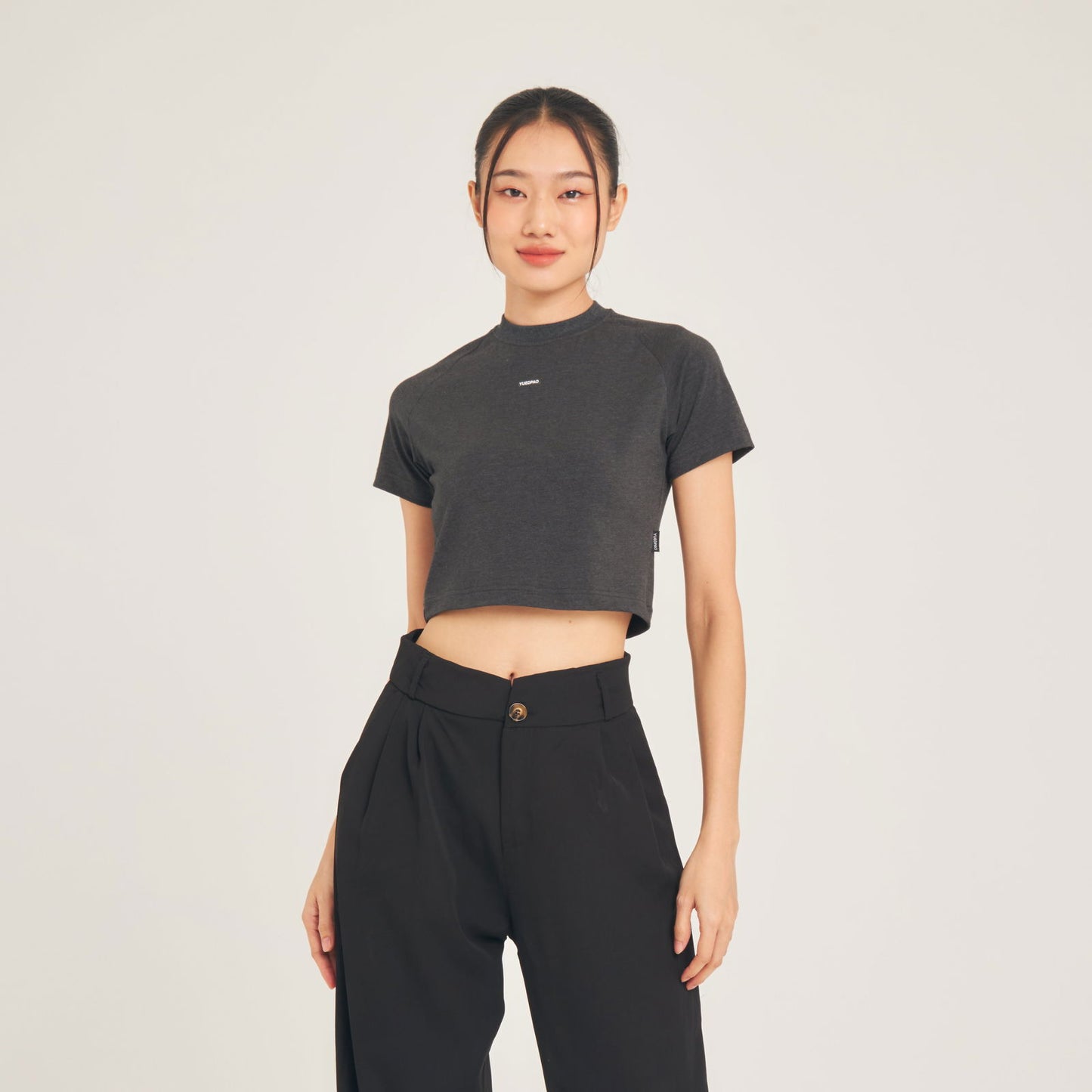 Super Tee Crop_Dark Stone - YUEDPAO