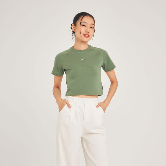 Super Tee Crop_Garden Green - YUEDPAO