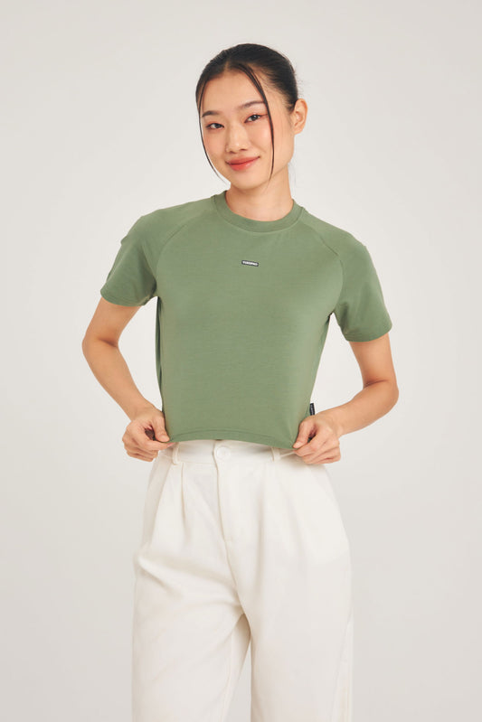 Super Tee Crop_Garden Green - YUEDPAO