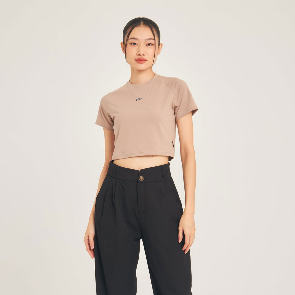 Super Tee Crop_Tan - YUEDPAO