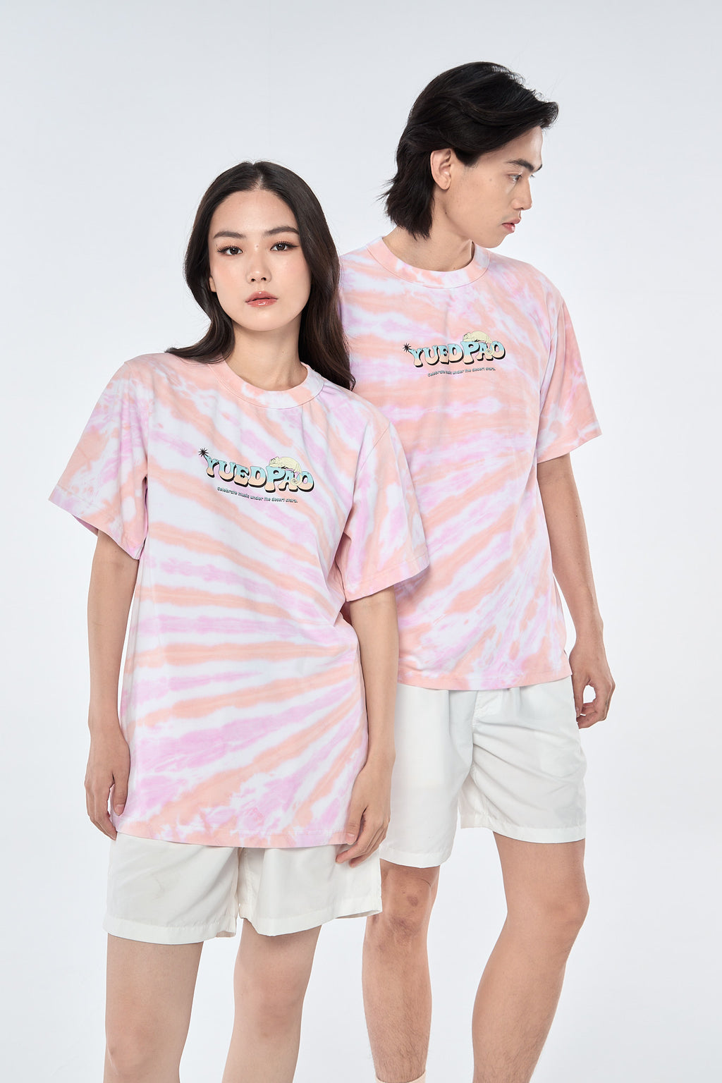 เสื้อมัดย้อม Oversize Tie Dye Oasis Beats สี Desert Rose สไตล์วินเทจ