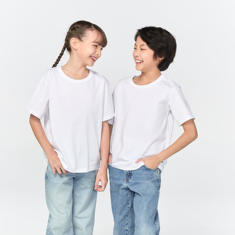 เสื้อยืดโอเวอร์ไซส์ Timeless สำหรับเด็ก_สี White