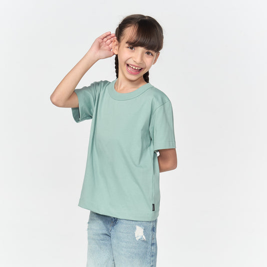 เสื้อยืดโอเวอร์ไซส์ Timeless สำหรับเด็ก_สี Soft Mint