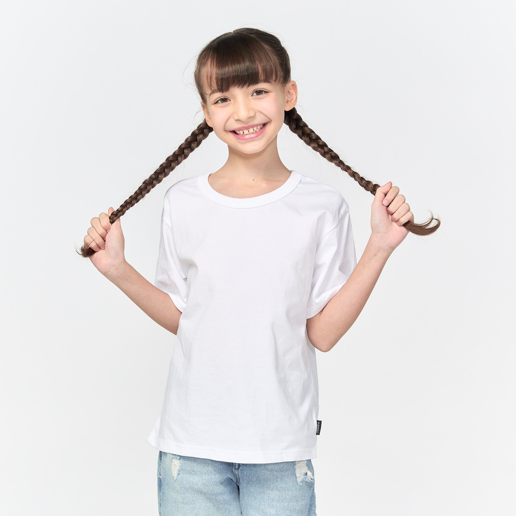 เสื้อยืดโอเวอร์ไซส์ Timeless สำหรับเด็ก_สี White