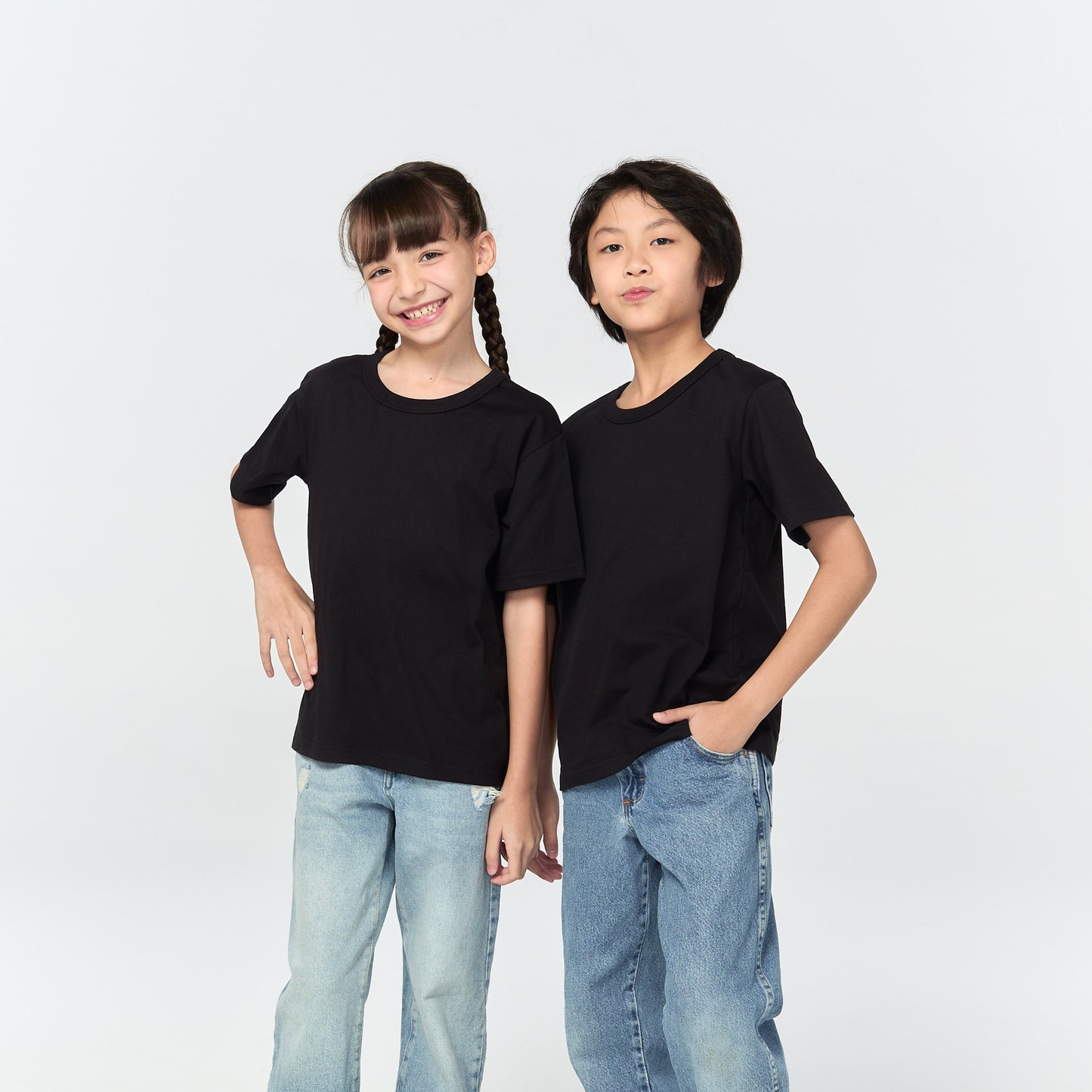 เสื้อยืดโอเวอร์ไซส์ Timeless สำหรับเด็ก_สี Black