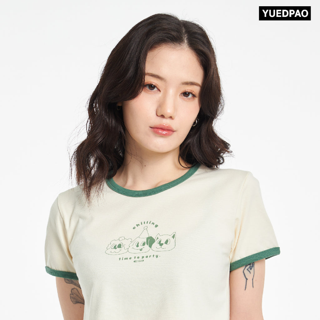 Crop Ringer Time to party yuedpao
