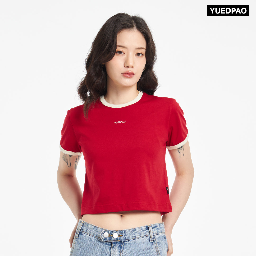 Crop Ringer Santa Red