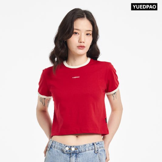 Crop Ringer Santa Red